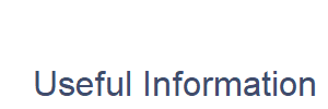 Useful Information